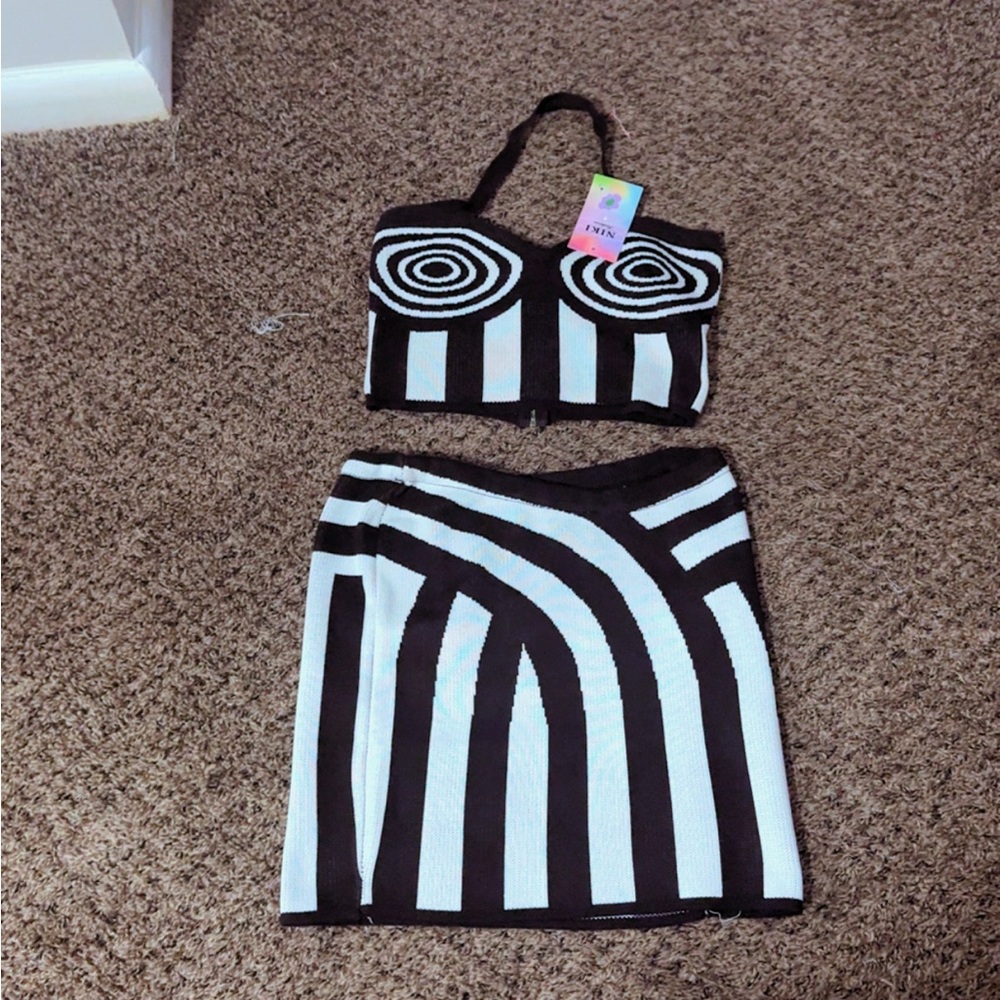 Crop top and skirt